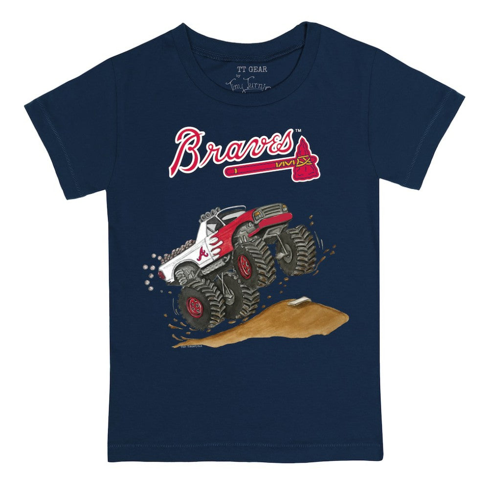 Atlanta Braves Tiny Turnip Youth Monster Truck T-Shirt Navy