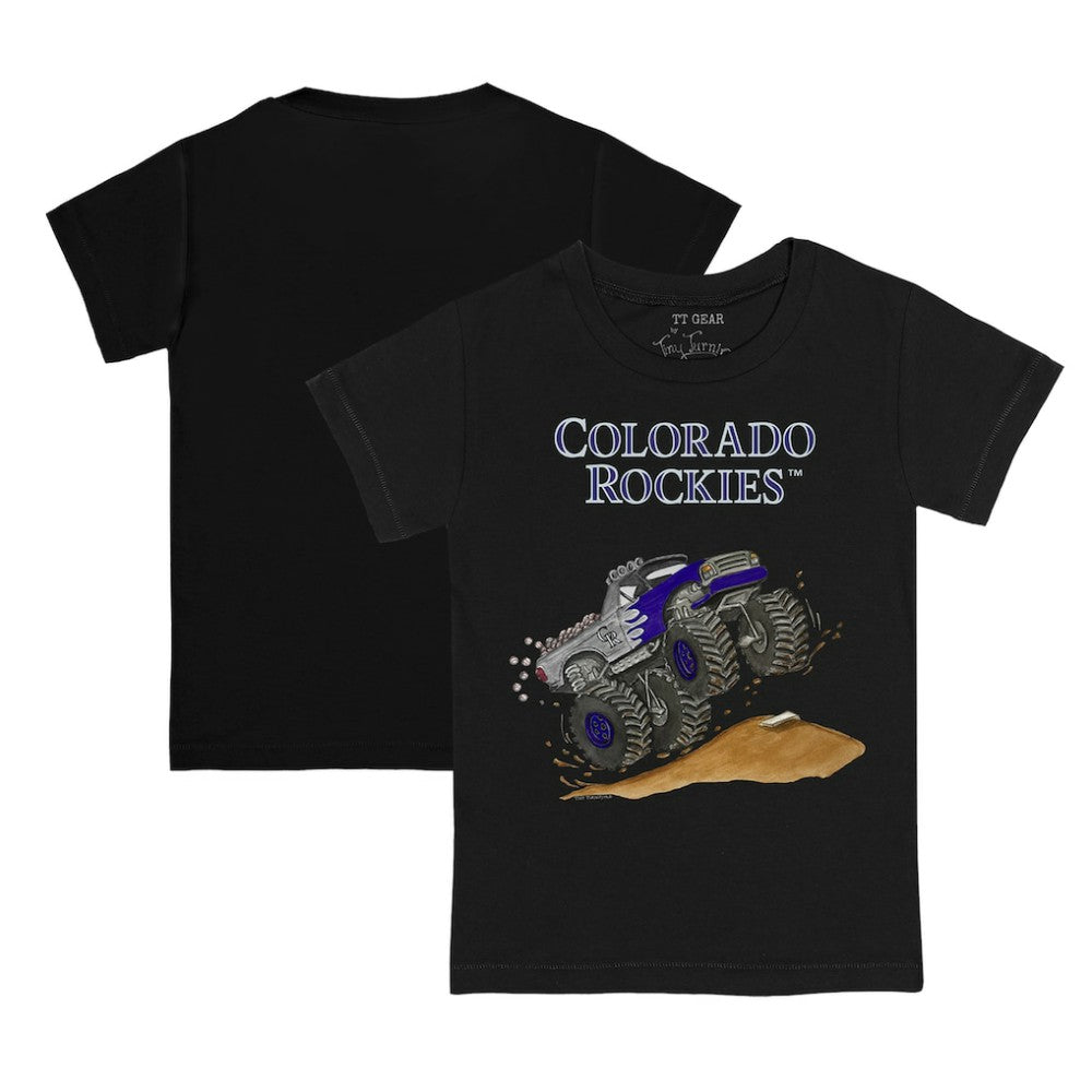 Colorado Rockies Tiny Turnip Youth Monster Truck T-Shirt Black