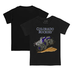 Colorado Rockies Tiny Turnip Youth Monster Truck T-Shirt Black