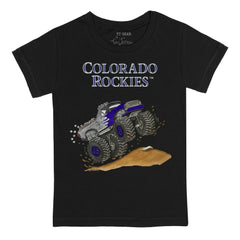 Colorado Rockies Tiny Turnip Youth Monster Truck T-Shirt Black