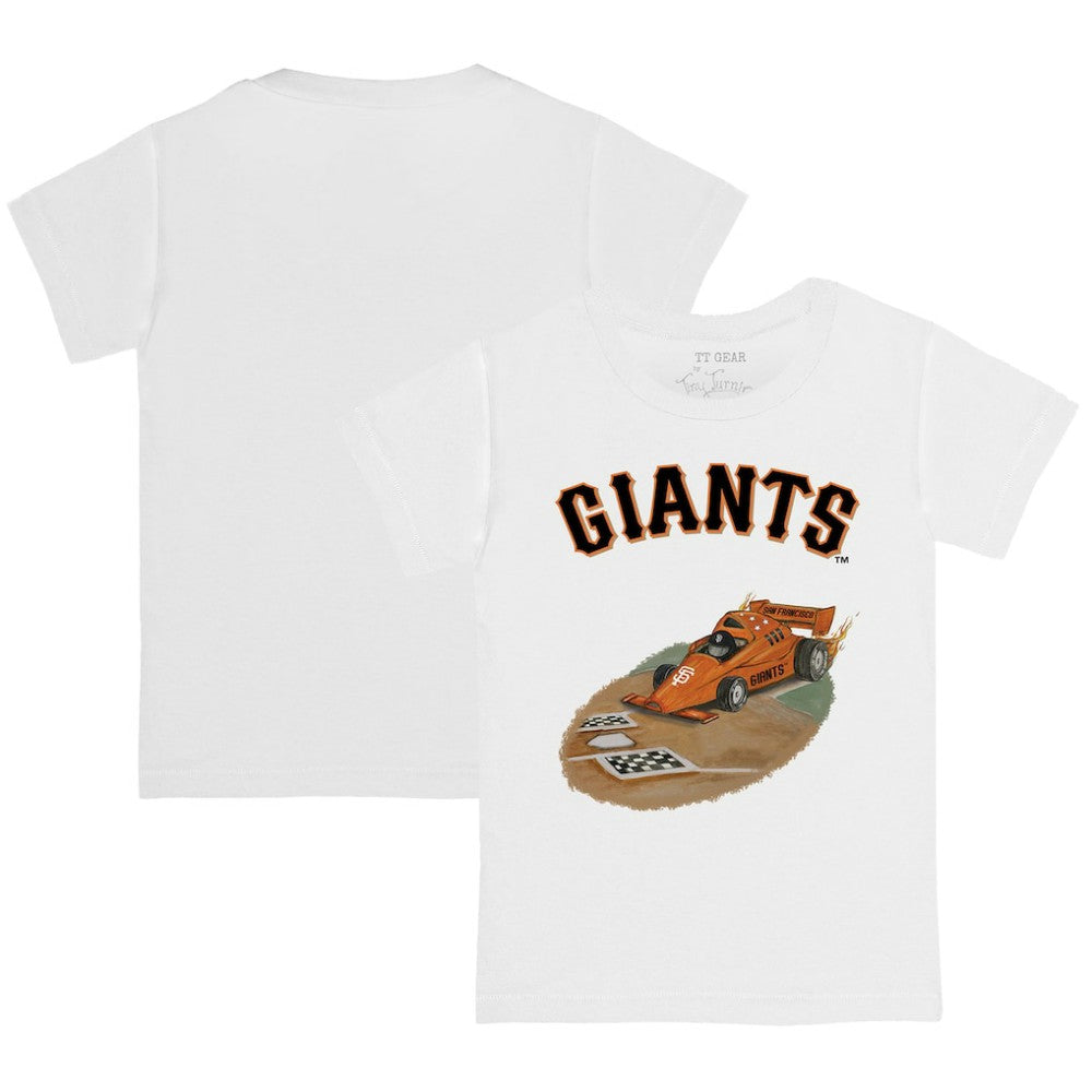 San Francisco Giants Tiny Turnip Youth Race Car T-Shirt White