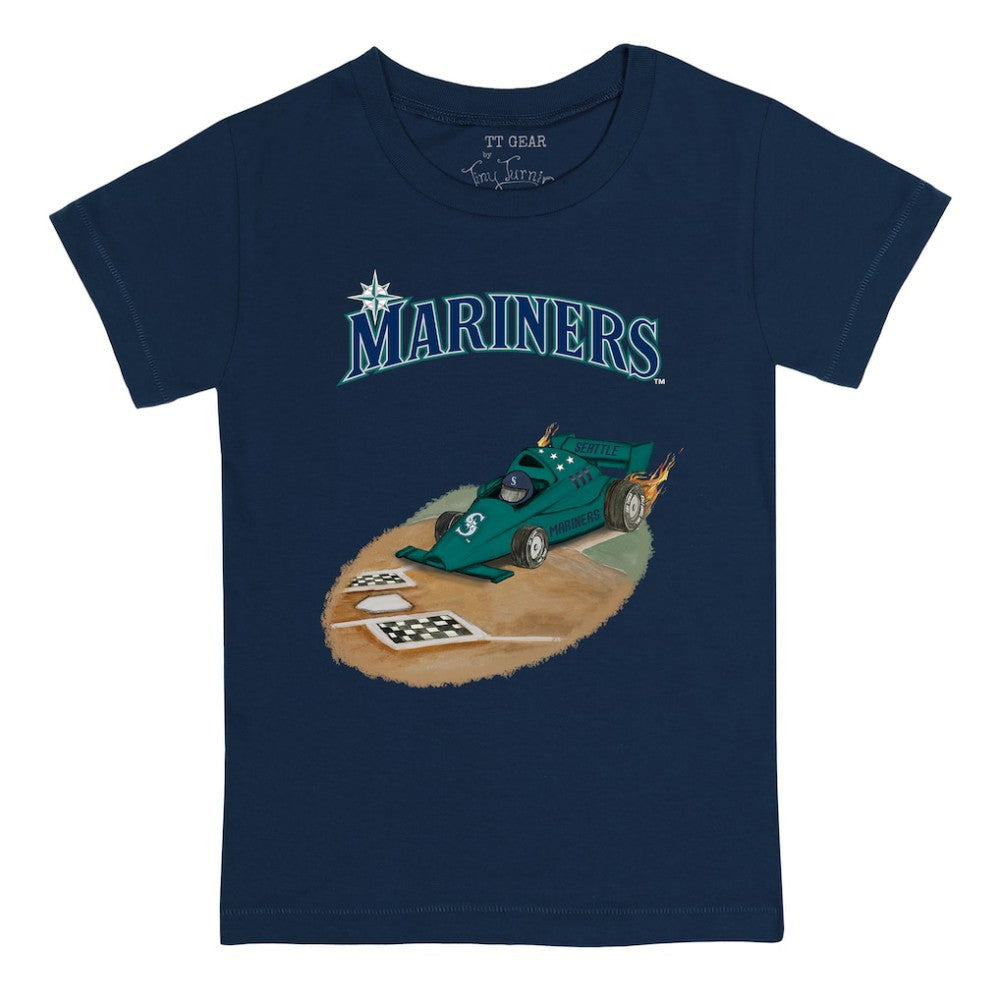Seattle Mariners Tiny Turnip Youth Race Car T-Shirt Navy