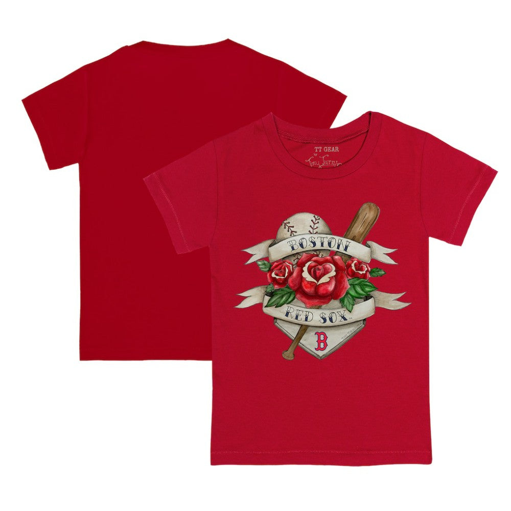 Boston Red Sox Tiny Turnip Youth Tattoo Rose T-Shirt Red