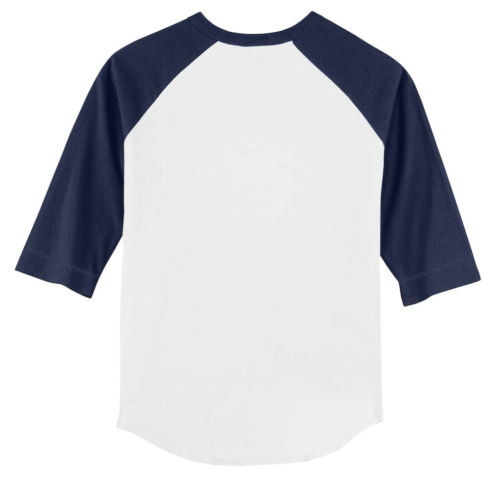 Seattle Mariners Tiny Turnip Youth Triceratops 3/4-Sleeve Raglan T-Shirt White/Navy