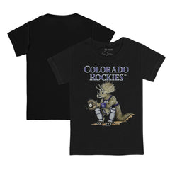 Colorado Rockies Tiny Turnip Youth Triceratops T-Shirt Black