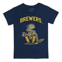 Milwaukee Brewers Tiny Turnip Youth Triceratops T-Shirt Navy