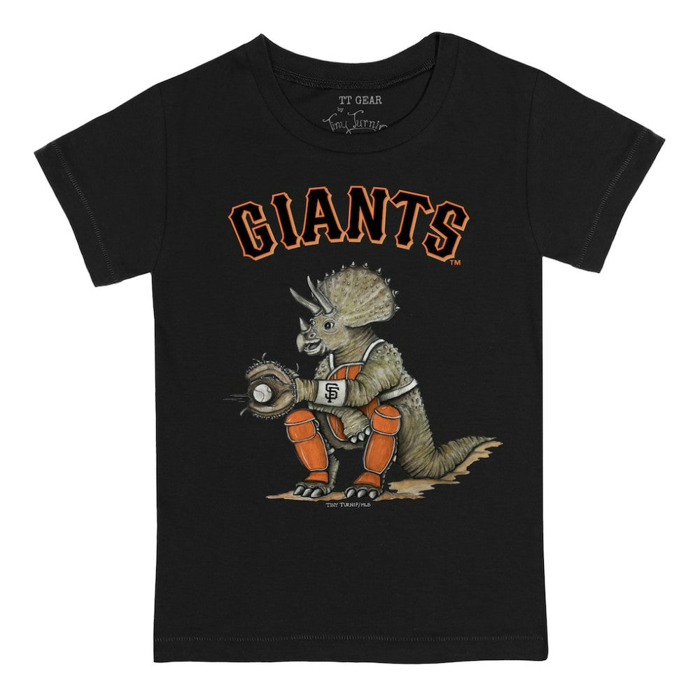 San Francisco Giants Tiny Turnip Youth Triceratops T-Shirt Black