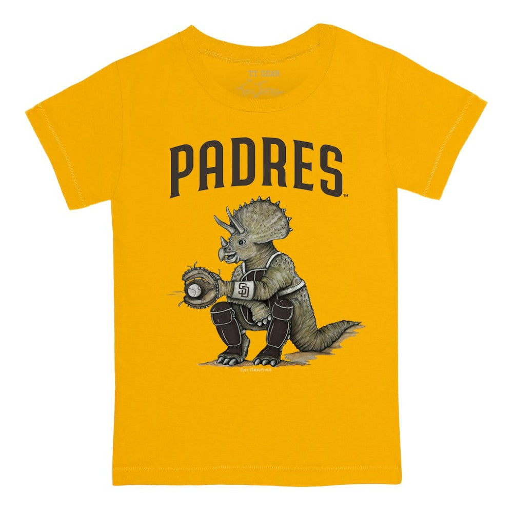 San Diego Padres Tiny Turnip Youth Triceratops T-Shirt Gold
