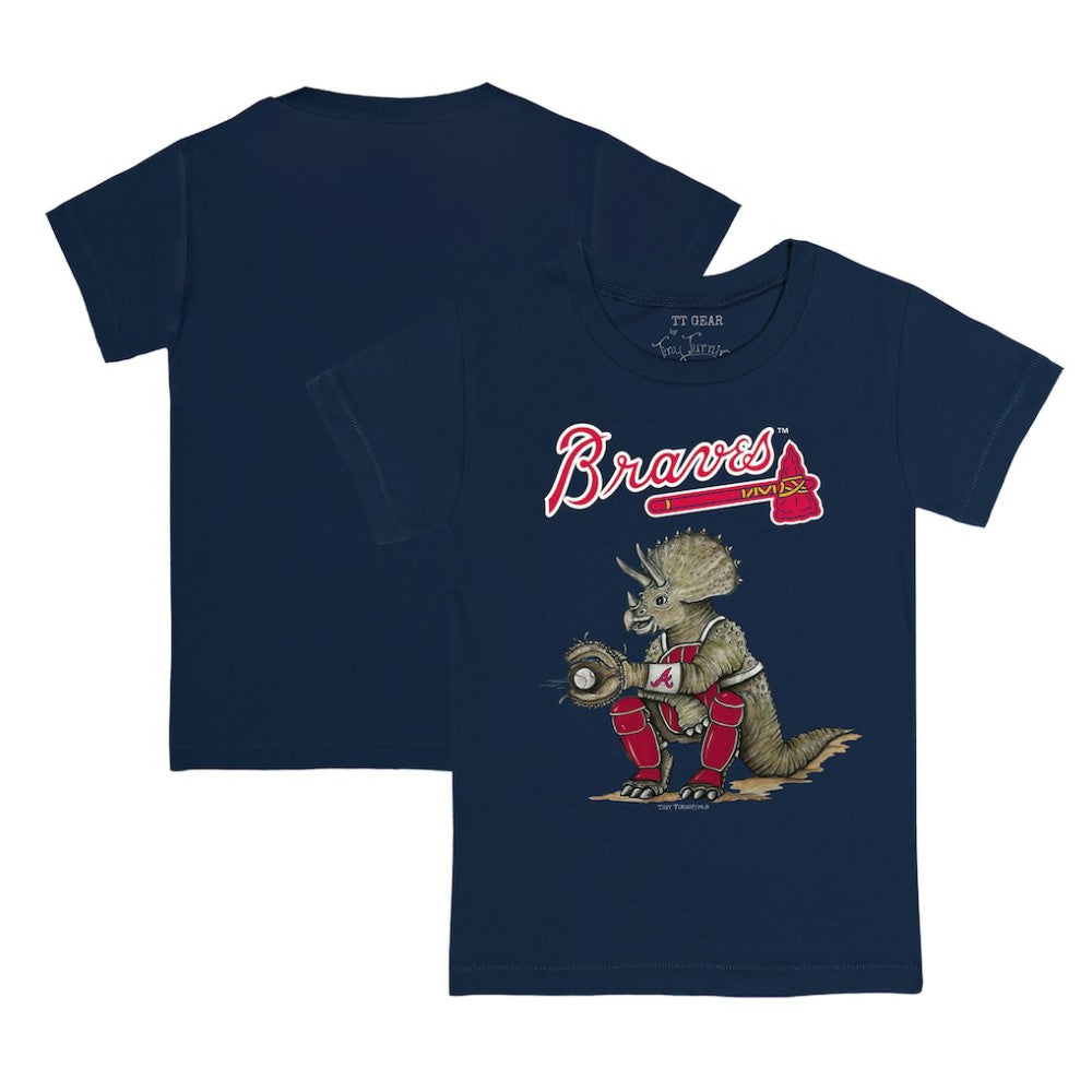 Atlanta Braves Tiny Turnip Youth Triceratops T-Shirt Navy