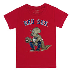 Boston Red Sox Tiny Turnip Youth Triceratops T-Shirt Red