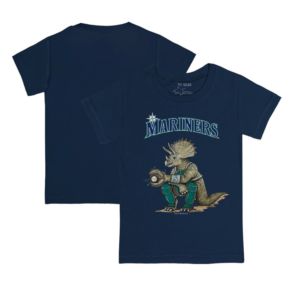 Seattle Mariners Tiny Turnip Youth Triceratops T-Shirt Navy
