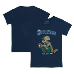 Seattle Mariners Tiny Turnip Youth Triceratops T-Shirt Navy