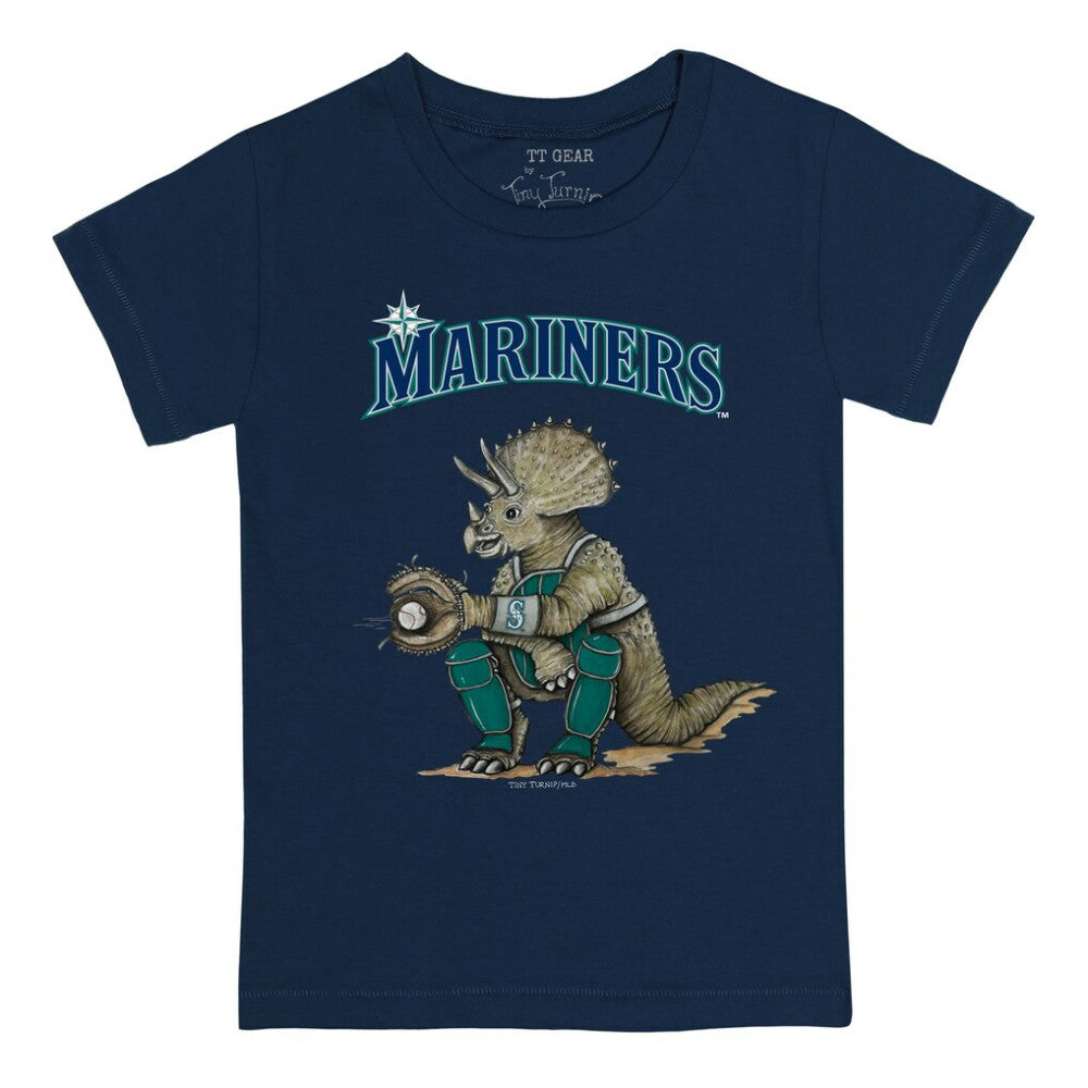 Seattle Mariners Tiny Turnip Youth Triceratops T-Shirt Navy