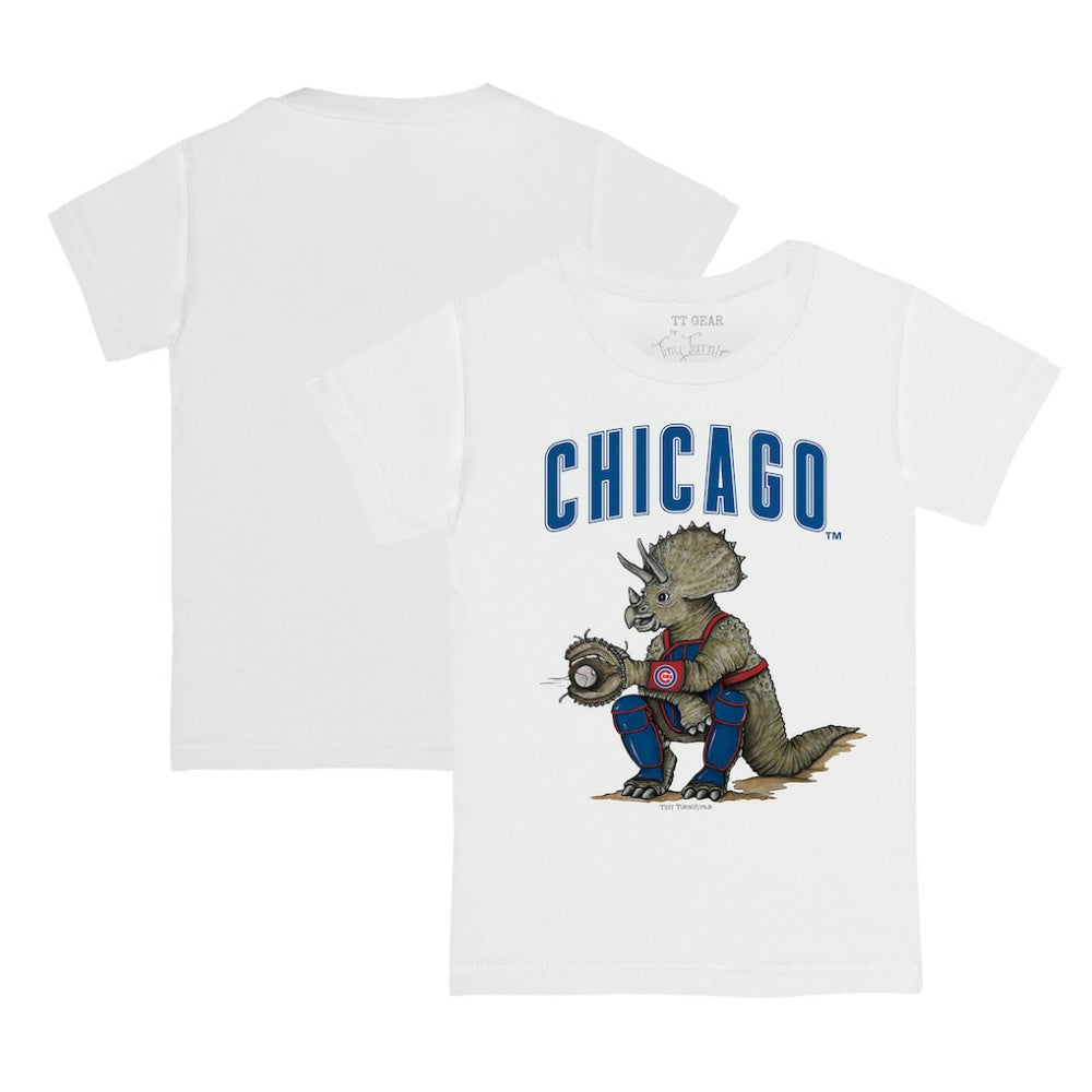 Chicago Cubs Tiny Turnip Youth Triceratops T-Shirt White