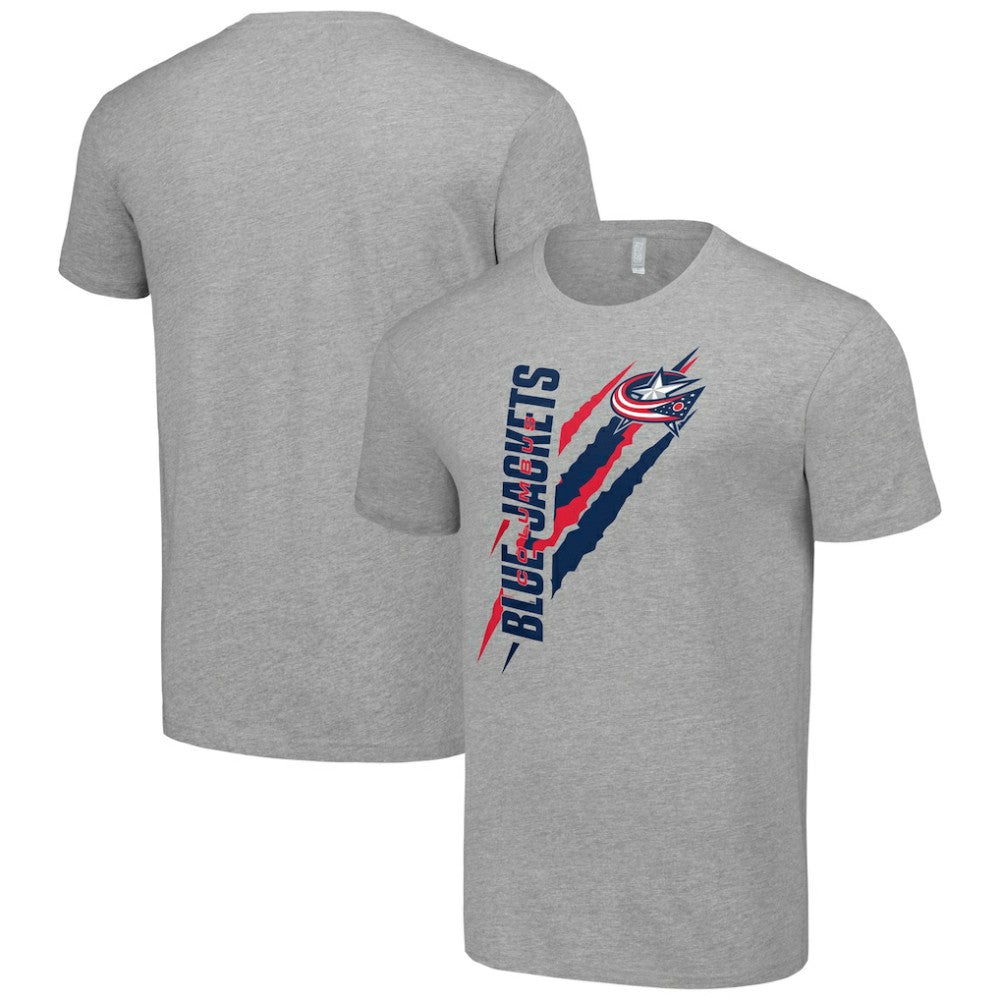 Columbus Blue Jackets Starter Color Scratch T-Shirt Heather Gray