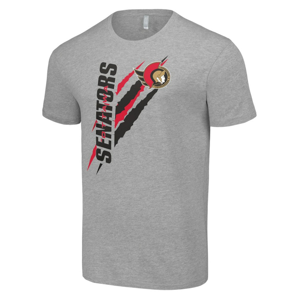 Ottawa Senators Starter Color Scratch T-Shirt Heather Gray