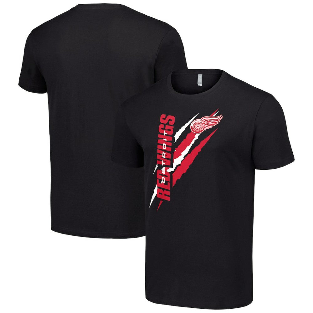 Detroit Red Wings Starter Color Scratch T-Shirt Black