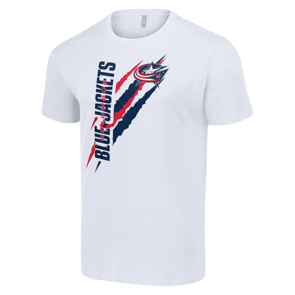 Columbus Blue Jackets Starter Color Scratch T-Shirt White