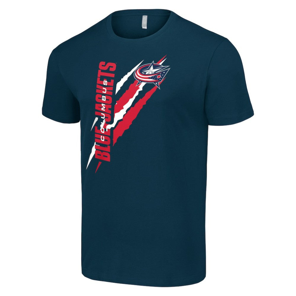 Columbus Blue Jackets Starter Color Scratch T-Shirt Navy