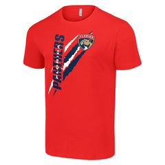 Florida Panthers Starter Color Scratch T-Shirt Red