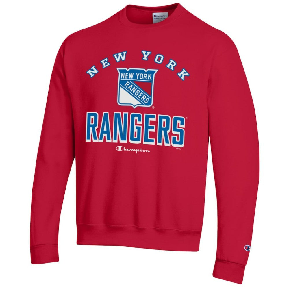New York Rangers Champion Eco Powerblend Crewneck Sweatshirt Red