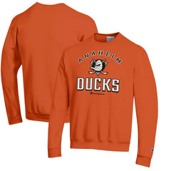 Anaheim Ducks Champion Eco Powerblend Crewneck Sweatshirt Orange