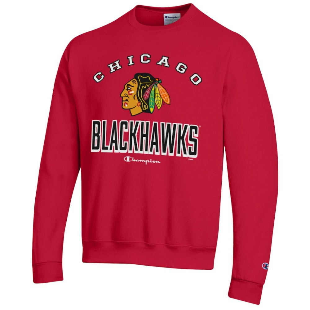 Chicago Blackhawks Champion Eco Powerblend Crewneck Sweatshirt Red