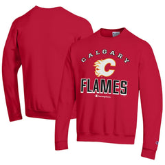 Calgary Flames Champion Eco Powerblend Crewneck Sweatshirt Red