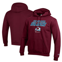Colorado Avalanche Champion Eco Powerblend Pullover Hoodie Burgundy