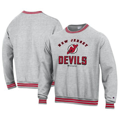 New Jersey Devils Champion Reverse Weave Yarn Dye Pullover Sweatshirt Heather Gray