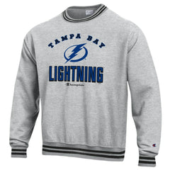 Tampa Bay Lightning Champion Reverse Weave Yarn Dye Pullover Sweatshirt Heather Gray