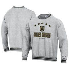 Vegas Golden Knights Champion Reverse Weave Yarn Dye Pullover Sweatshirt Heather Gray