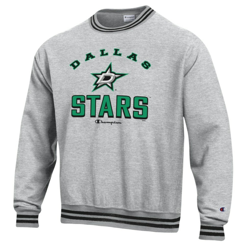 Dallas Stars Champion Reverse Weave Yarn Dye Pullover Sweatshirt Heather Gray