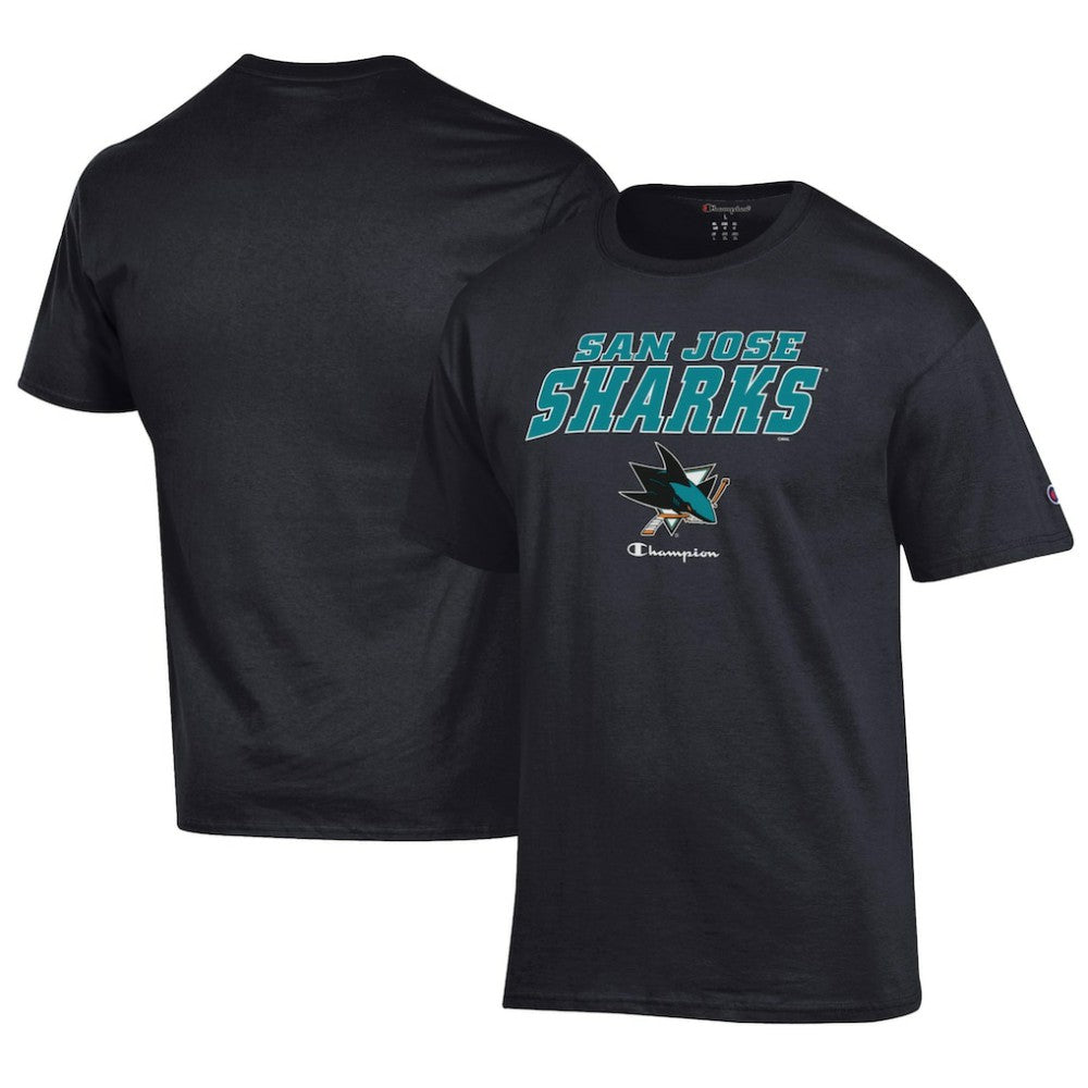 San Jose Sharks Champion Jersey T-Shirt Black