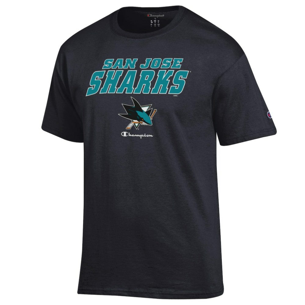 San Jose Sharks Champion Jersey T-Shirt Black