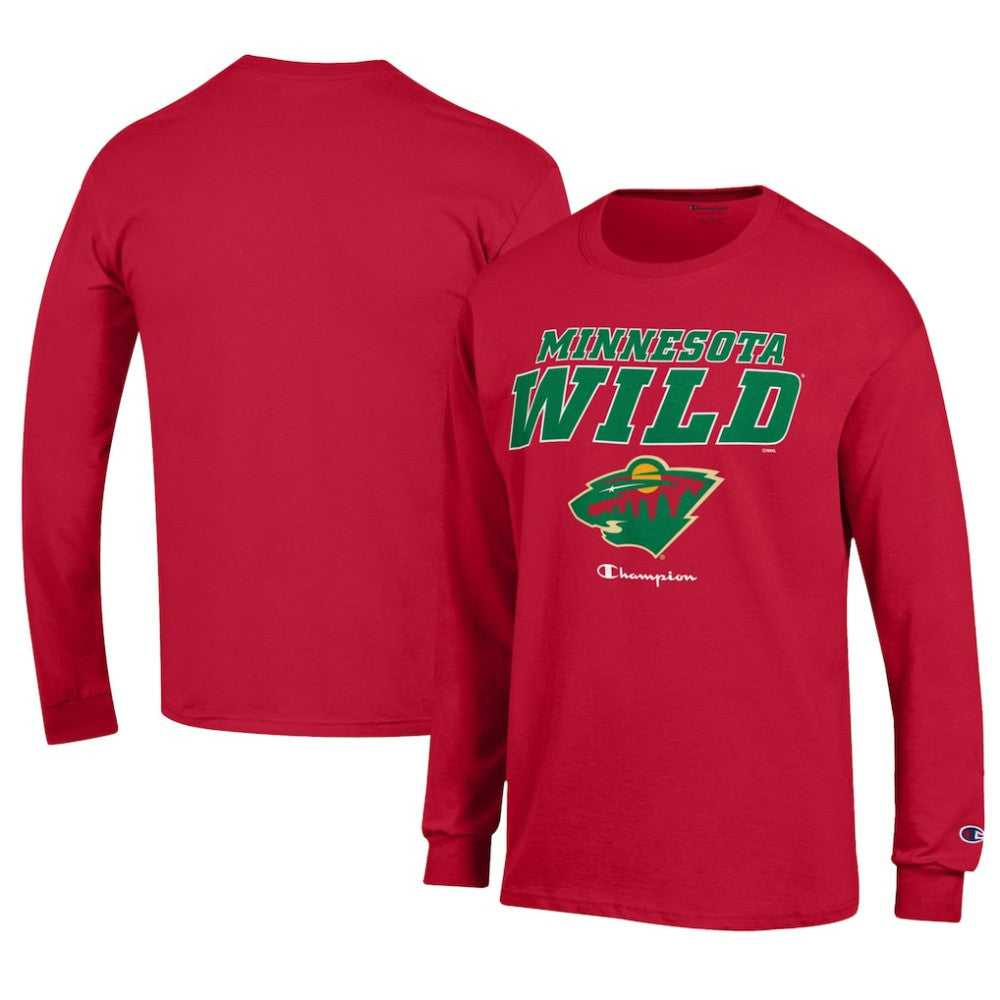 Minnesota Wild Champion Long-Sleeve Jersey T-Shirt Red