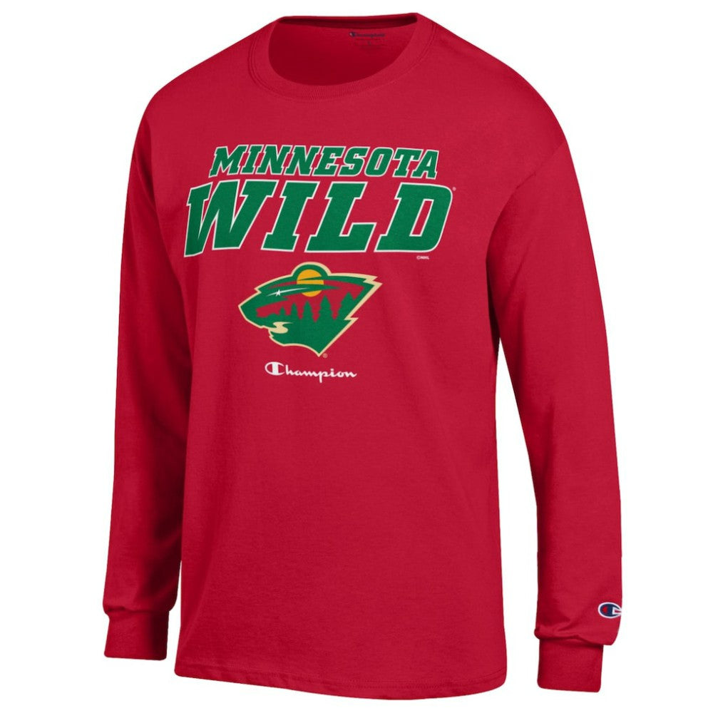 Minnesota Wild Champion Long-Sleeve Jersey T-Shirt Red