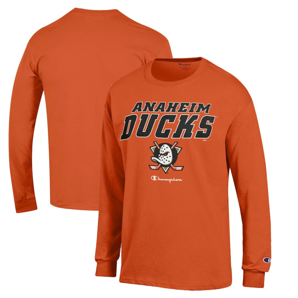 Anaheim Ducks Champion Long-Sleeve Jersey T-Shirt Orange