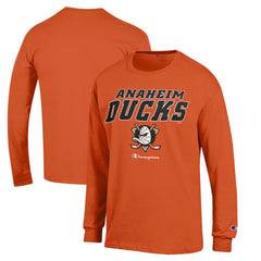 Anaheim Ducks Champion Long-Sleeve Jersey T-Shirt Orange