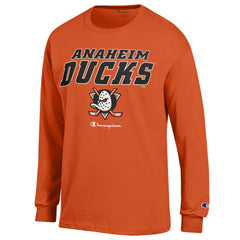 Anaheim Ducks Champion Long-Sleeve Jersey T-Shirt Orange