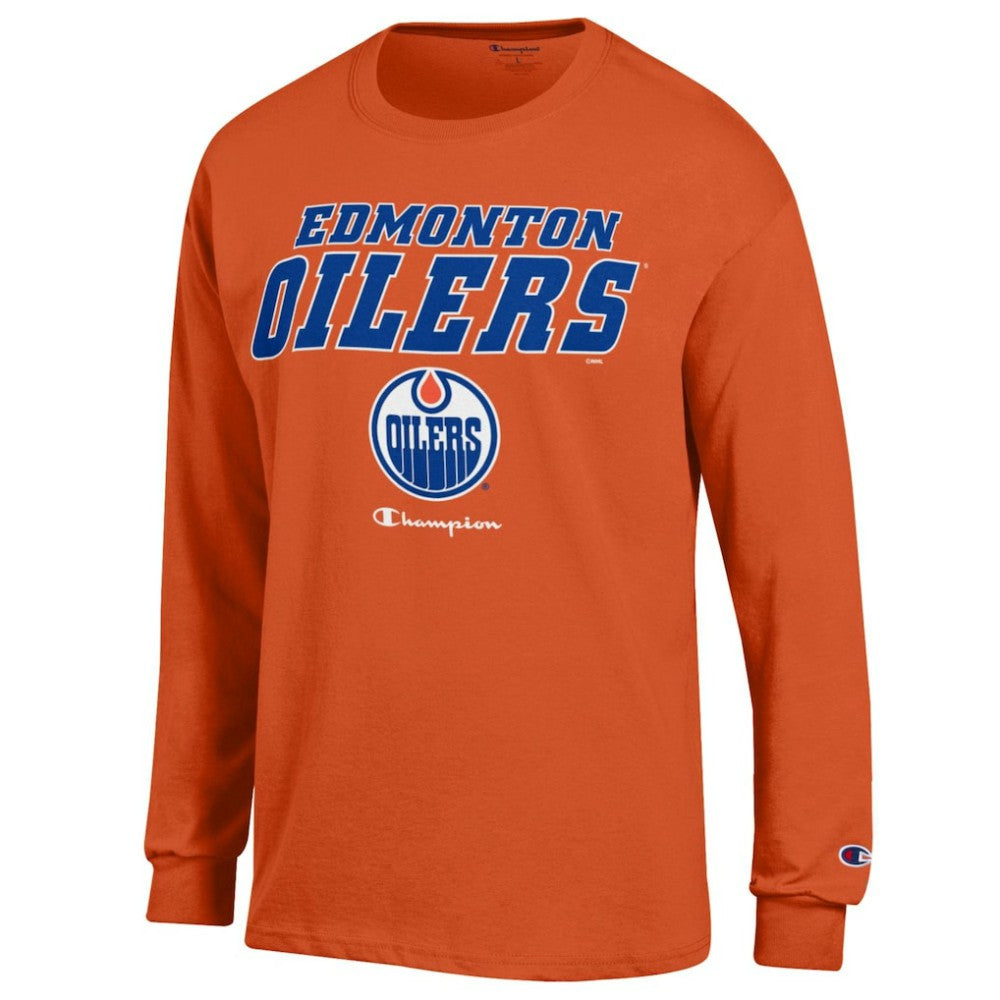 Edmonton Oilers Champion Long-Sleeve Jersey T-Shirt Orange