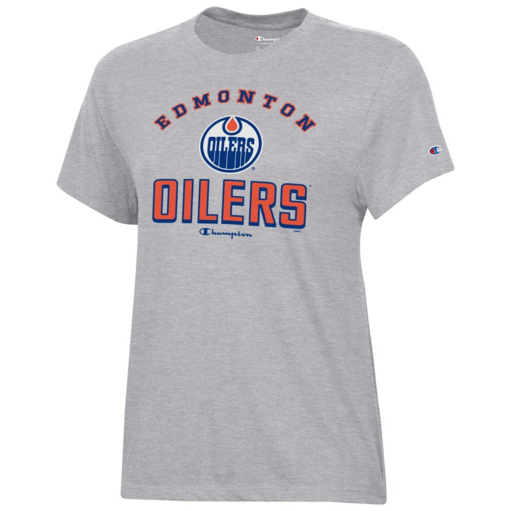 Edmonton Oilers Champion Women's Core T-Shirt Heather Gray