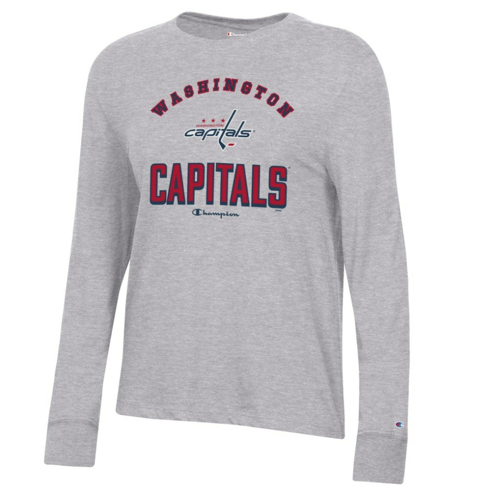 Washington Capitals Champion Women's Core Long Sleeve T-Shirt Heather Gray