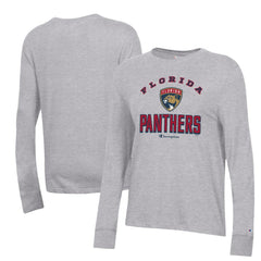 Florida Panthers Champion Women's Core Long Sleeve T-Shirt Heather Gray