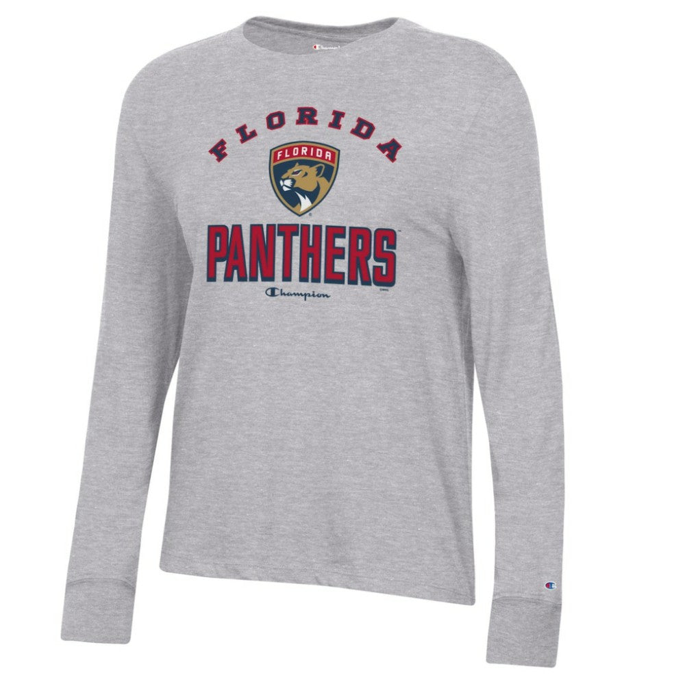 Florida Panthers Champion Women's Core Long Sleeve T-Shirt Heather Gray