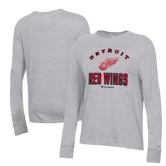 Detroit Red Wings Champion Women's Core Long Sleeve T-Shirt Heather Gray