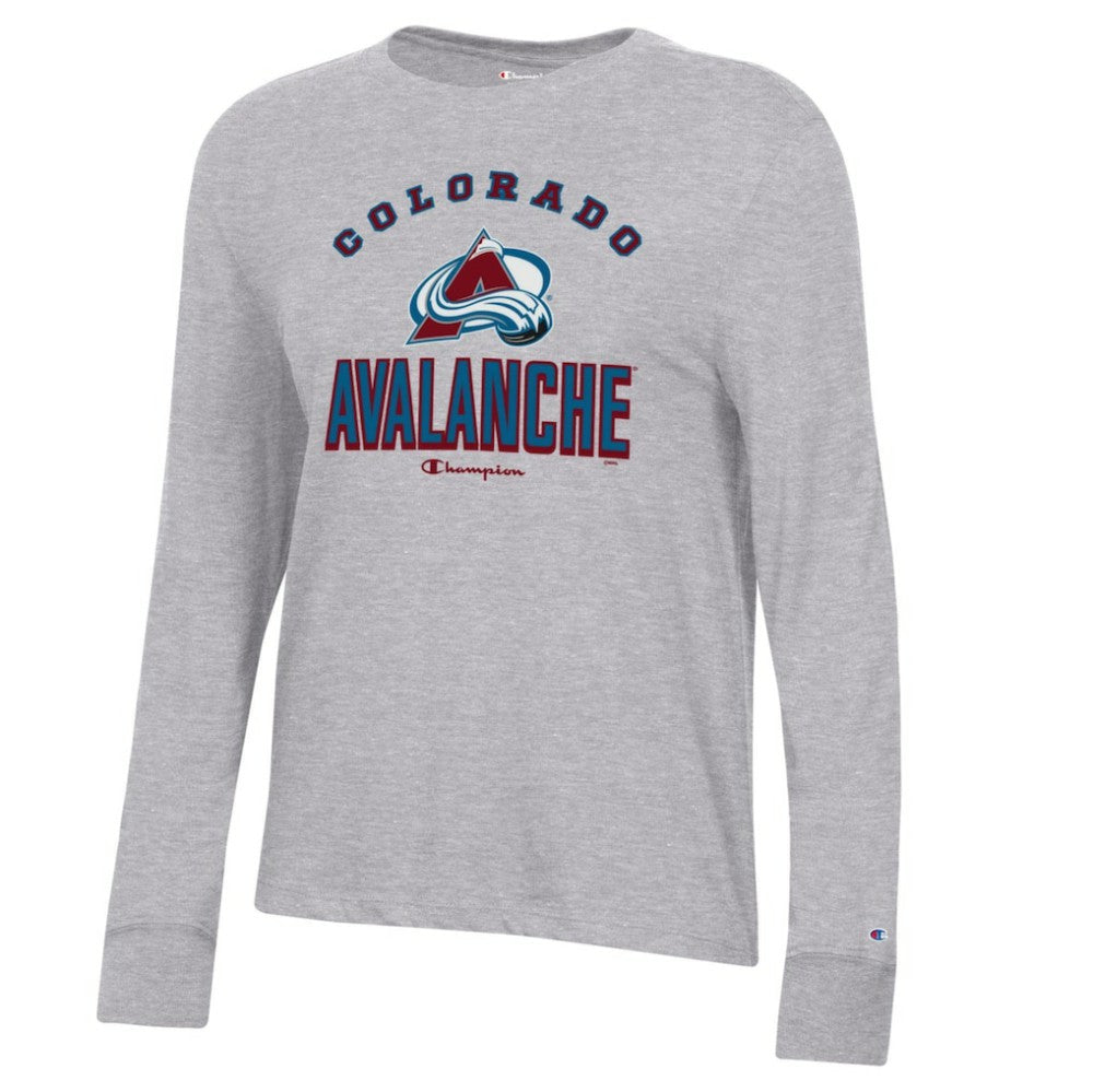 Colorado Avalanche Champion Women's Core Long Sleeve T-Shirt Heather Gray