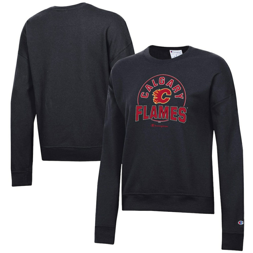 Calgary Flames Champion Women's Powerblend Pullover Sweatshirt Black