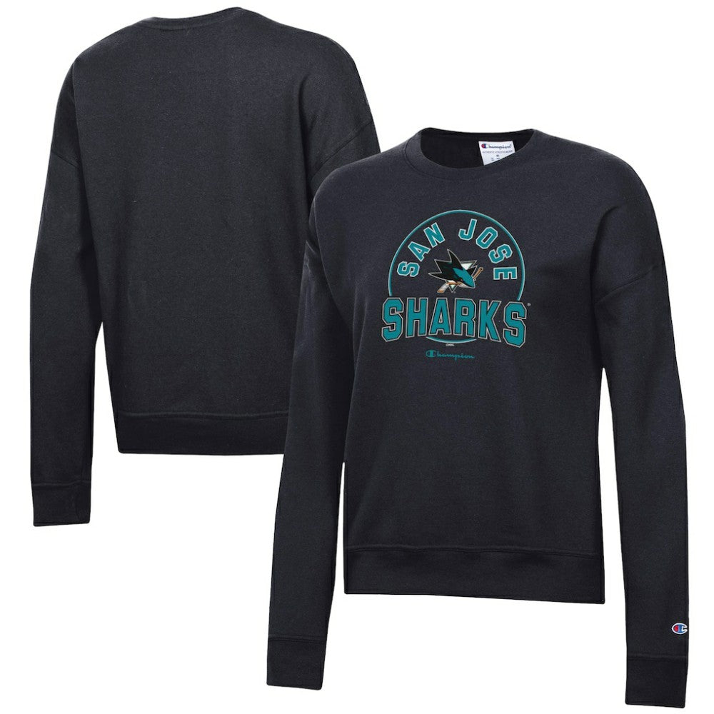 San Jose Sharks Champion Women's Powerblend Pullover Sweatshirt Black