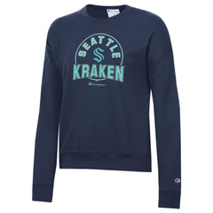 Seattle Kraken Champion Women's Powerblend Pullover Sweatshirt Deep Sea Blue